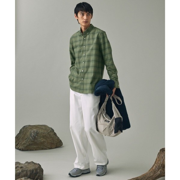 エーグル（AIGLE）/吸水速乾 オックスフォードボタンダウンチェックシャツ_9
