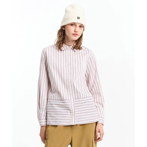 エーグル（AIGLE）/吸水速乾 ストライプロングスリーブシャツ