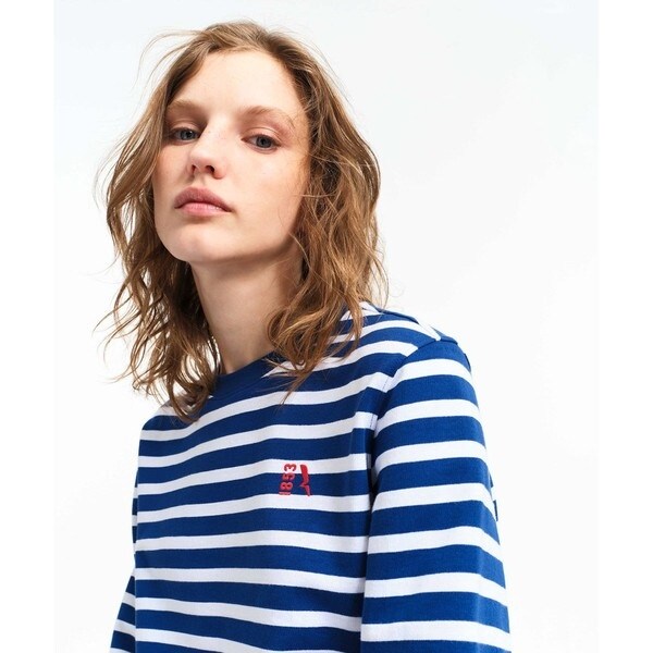 エーグル（AIGLE）/UVカット フレンチテリーボーダースウェット