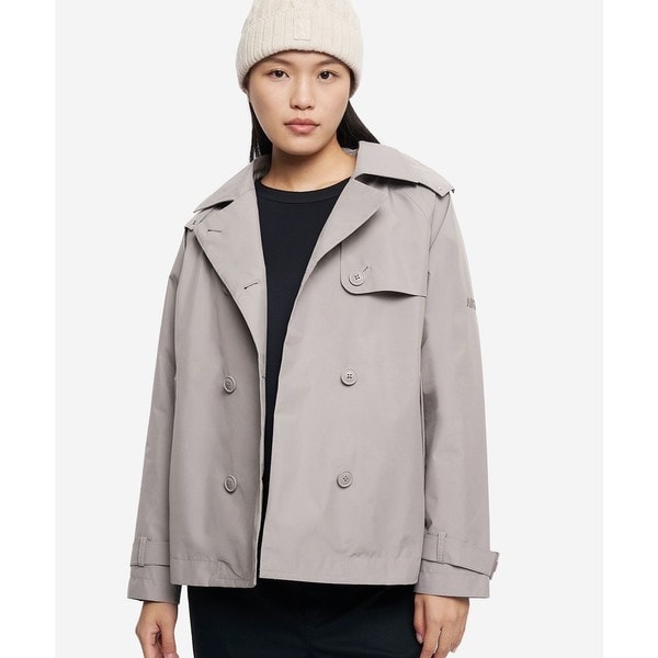 エーグル（AIGLE）/GORE TEX ゴアテックス 防風 防水 透湿 2レイヤー ショートトレンチコート / フード脱着_1