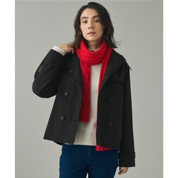 エーグル（AIGLE）/GORE TEX ゴアテックス 防風 防水 透湿 2レイヤー ショートトレンチコート / フード脱着_4