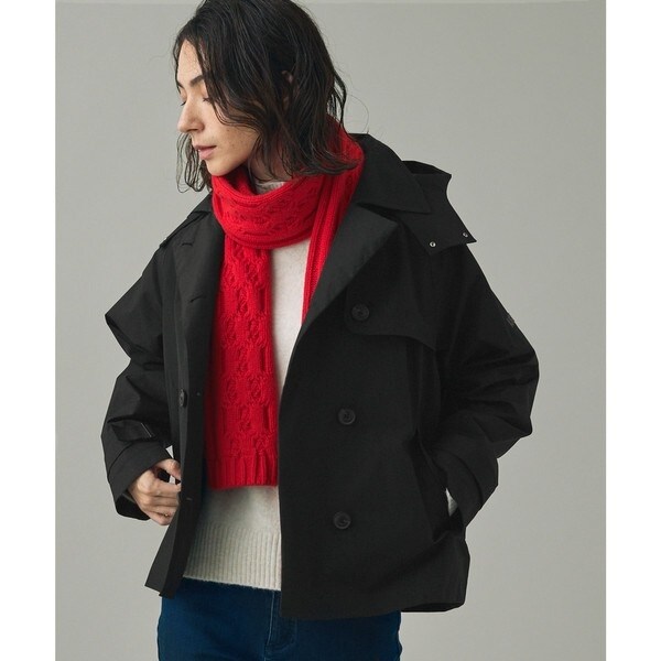 エーグル（AIGLE）/GORE TEX ゴアテックス 防風 防水 透湿 2レイヤー ショートトレンチコート / フード脱着_5