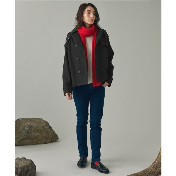 エーグル（AIGLE）/GORE TEX ゴアテックス 防風 防水 透湿 2レイヤー ショートトレンチコート / フード脱着_6
