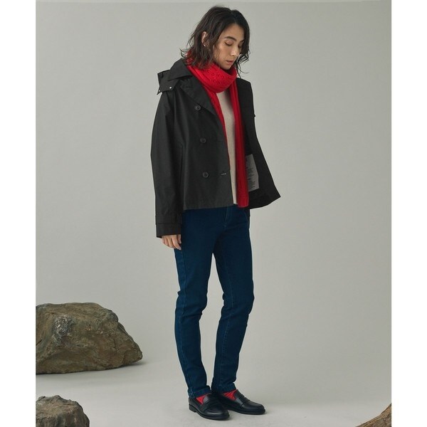 エーグル（AIGLE）/GORE TEX ゴアテックス 防風 防水 透湿 2レイヤー ショートトレンチコート / フード脱着_7
