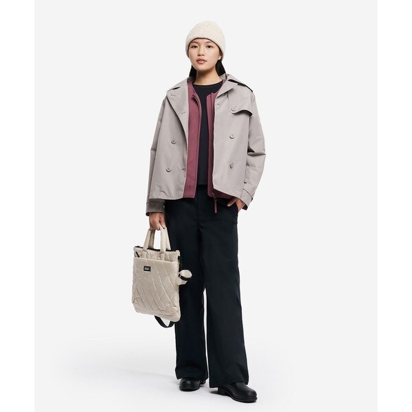 エーグル（AIGLE）/GORE TEX ゴアテックス 防風 防水 透湿 2レイヤー ショートトレンチコート / フード脱着_9