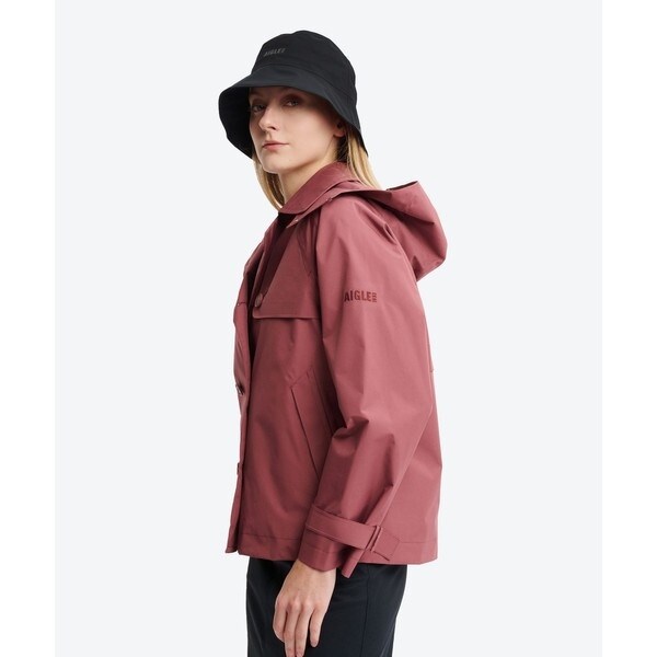 エーグル（AIGLE）/GORE TEX ゴアテックス 防風 防水 透湿 2レイヤー ショートトレンチコート / フード脱着_16