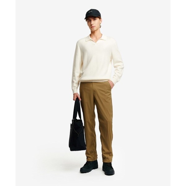 エーグル（AIGLE）/ロングスリーブ プルオーバー スキッパーネックポロニットシャツ_3