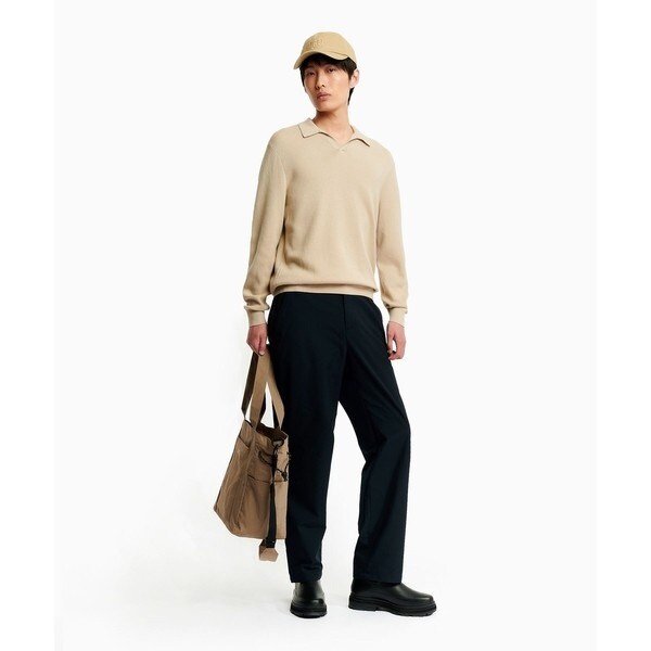 エーグル（AIGLE）/ロングスリーブ プルオーバー スキッパーネックポロニットシャツ_4
