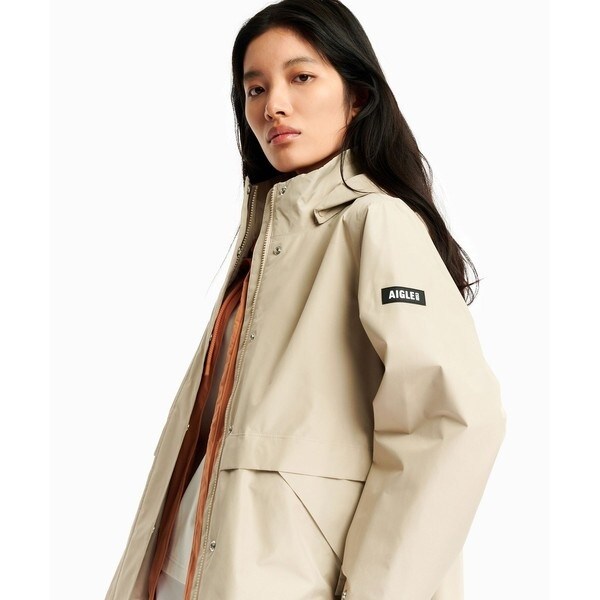 【NEW】エーグル（AIGLE）/GORE−TEX ゴアテックス 防水 透湿 防風 2レイヤー ミドル丈ジャケット / フード取り外し_2