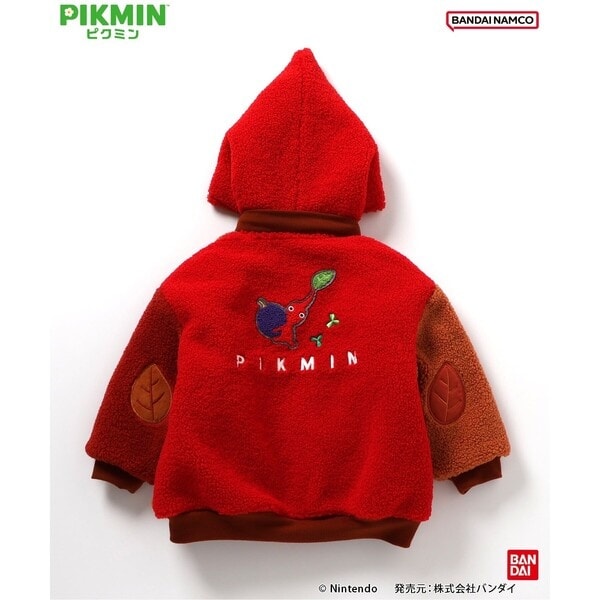 ブリーズ breeze ピクミン リバーシブル ボアブルゾン レッド 120 ブリーズ（BREEZE）/【ピクミン】リバーシブルボアブルゾンの通販はau