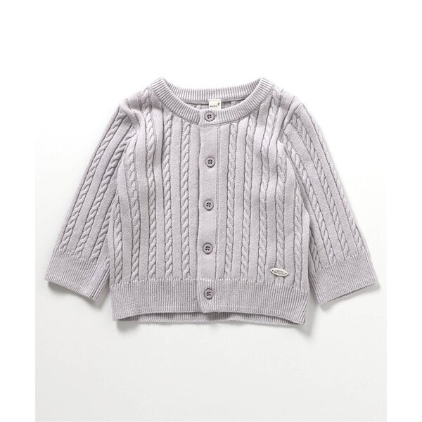 アプレ レ クール（apres les cours）/ケーブル柄ベビーカーディガン