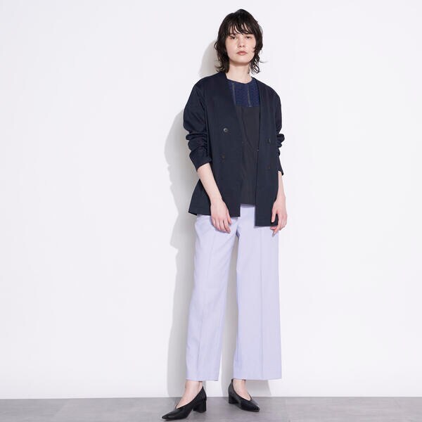 ラエフ（la．f．．．）/【大きいサイズ】ラミーオットマンカットソージャケット《手洗い可能》