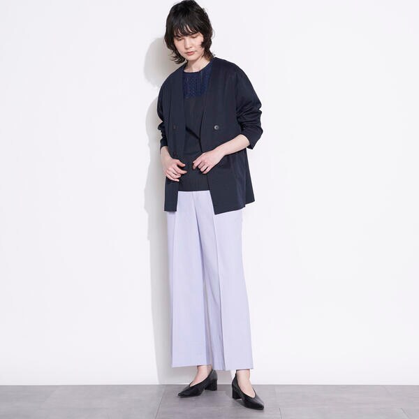 ラエフ（la．f．．．）/【大きいサイズ】ラミーオットマンカットソージャケット《手洗い可能》