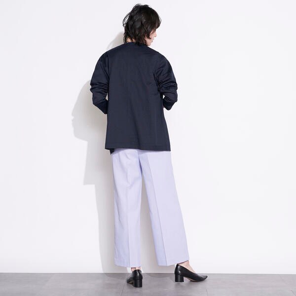 ラエフ（la．f．．．）/【大きいサイズ】ラミーオットマンカットソージャケット《手洗い可能》