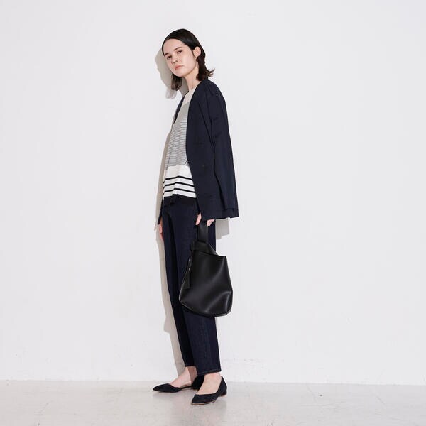 ラエフ（la．f．．．）/【大きいサイズ】ラミーオットマンカットソージャケット《手洗い可能》