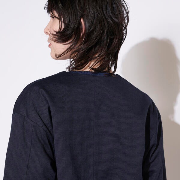 ラエフ（la．f．．．）/【大きいサイズ】ラミーオットマンカットソージャケット《手洗い可能》