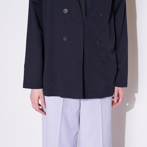 ラエフ（la．f．．．）/【大きいサイズ】ラミーオットマンカットソージャケット《手洗い可能》