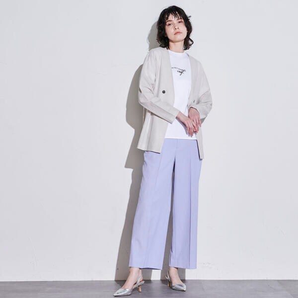 ラエフ（la．f．．．）/【大きいサイズ】ラミーオットマンカットソージャケット《手洗い可能》