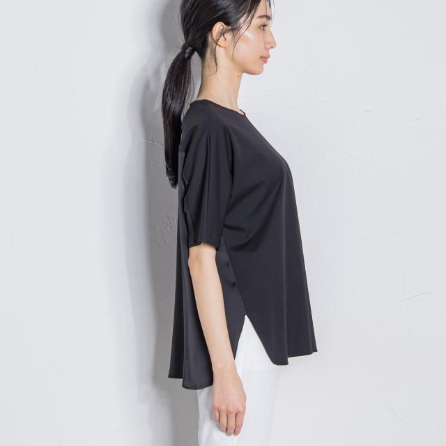 ラエフ（la．f．．．）/【大きいサイズ】サテンドッキングデザインT