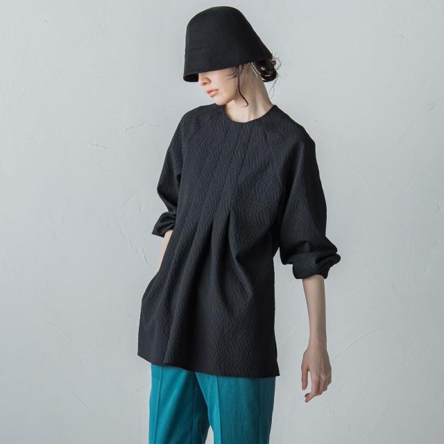 ラエフ（la．f．．．）/【大きいサイズ】ポップアップジャカードブラウス【洗濯機で洗える】の通販は 11,000円