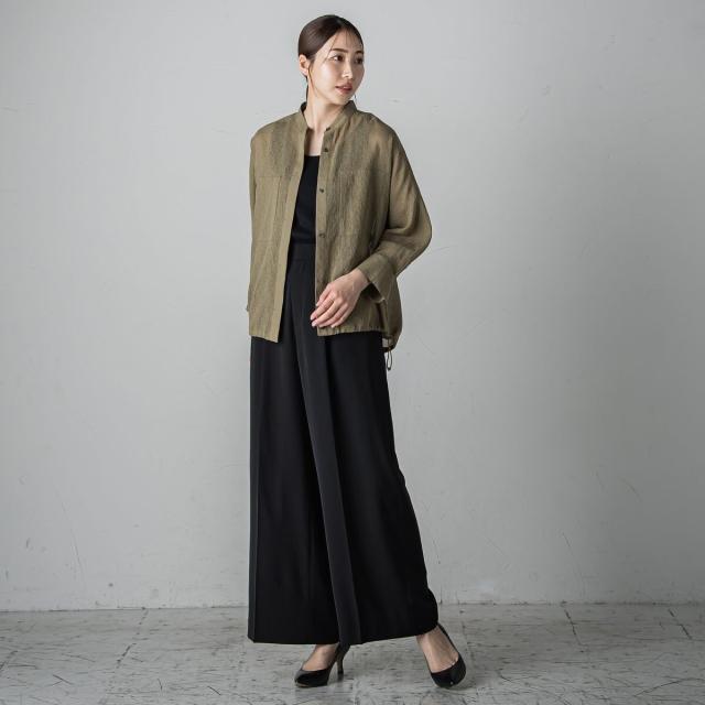 ラエフ（la．f．．．）/【大きいサイズ】KIRERIストレッチワイドパンツ