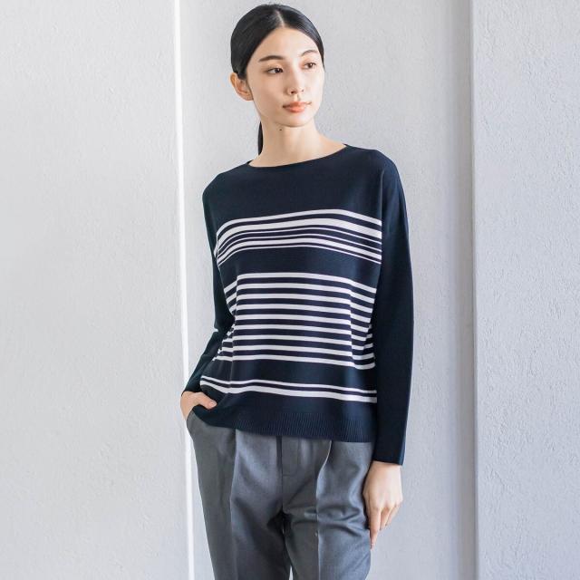 ラエフ（la．f．．．）/【大きいサイズ】LEXUSボーダーニット≪手洗い可能≫