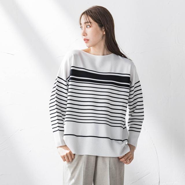 ラエフ（la．f．．．）/【大きいサイズ】コットン混ブレンドニット≪手洗い可能≫