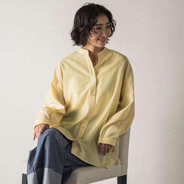 ラエフ（la．f．．．）/【大きいサイズ】【biyori】シアーシャツ≪洗濯機で洗える≫