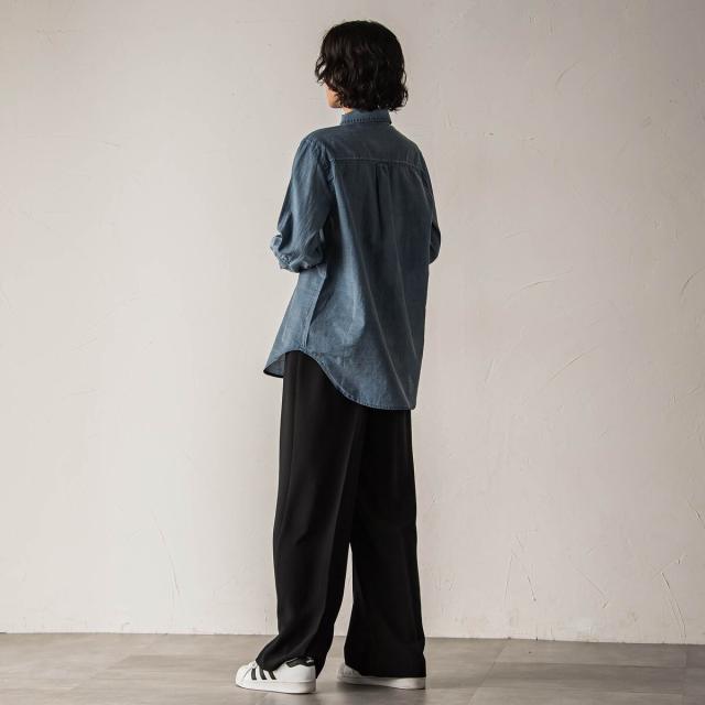 ラエフ（la．f．．．）/【大きいサイズ】【旅楽シリーズ】”シワレス”ワイドパンツ≪洗濯機で洗える≫