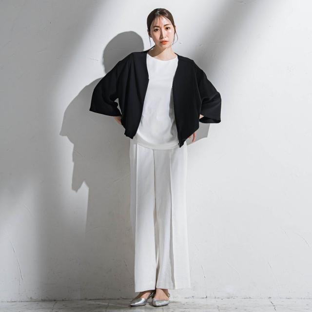 ラエフ（la．f．．．）/【大きいサイズ】【旅楽シリーズ】”シワレス”ジップアップブルゾン≪洗濯機で洗える≫