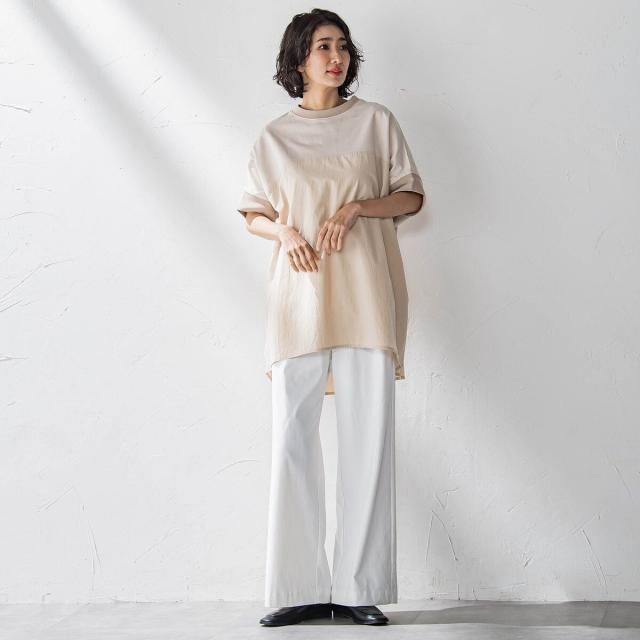 la.f...(大きいサイズ) / ラ・エフ(おおきいサイズ) バックサテンジョーゼットジャケット≪洗濯機で洗える≫ 大きいサイズキレリシャツブラウス≪洗濯機で洗える≫／ラエフ（la.f