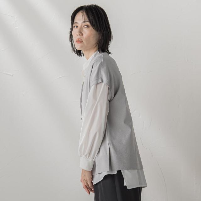 ラエフ（la．f．．．）/【大きいサイズ】”一枚でもレイヤードにも”ラメ