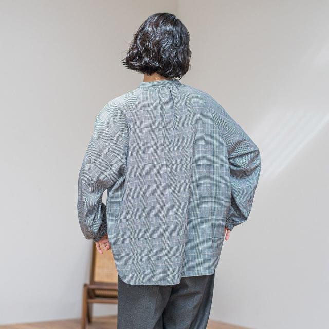 ラエフ（la．f．．．）/【大きいサイズ】ジョーゼットチェックブラウス≪洗濯機で洗える≫_3