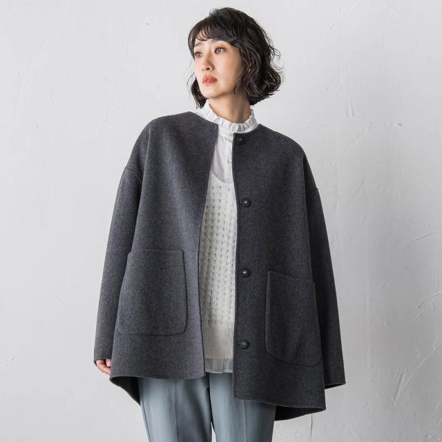 ラエフ（la．f．．．）/【大きいサイズ】透かしフェザーニットジレ_15