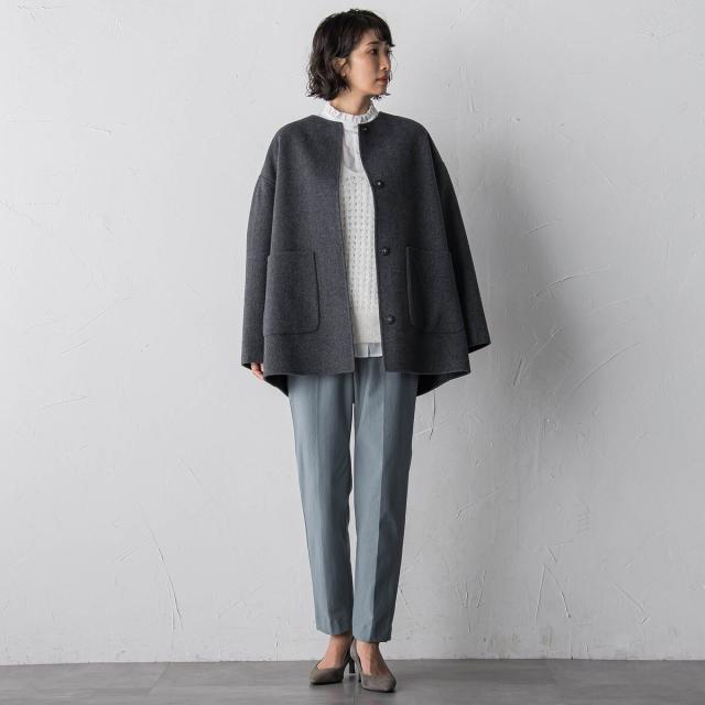 ラエフ（la．f．．．）/【大きいサイズ】透かしフェザーニットジレ_16