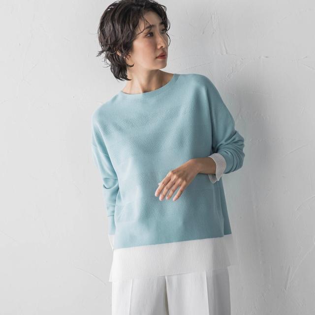 ラエフ（la．f．．．）/【大きいサイズ/新色追加】 ”多幸感アップ”ノンストレスニット_3