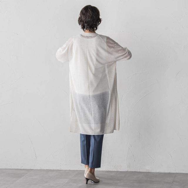 ラエフ（la．f．．．）/【大きいサイズ】シアーシャイニーニットカーデ_15