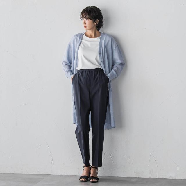 ラエフ（la．f．．．）/【大きいサイズ】シアーシャイニーニットカーデ_19