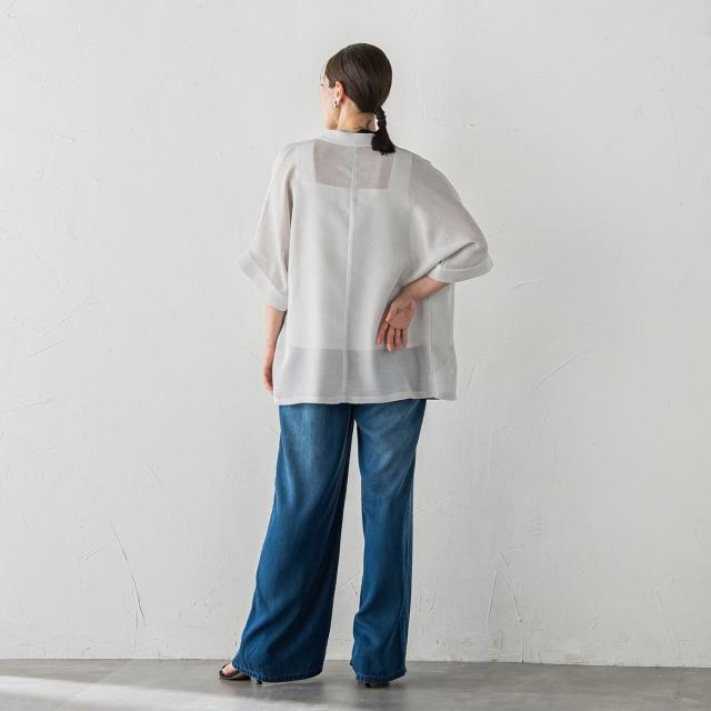 ラエフ（la．f．．．）/【大きいサイズ/新色追加】”カーデみたいに羽織れる”メッシュジャケット_10