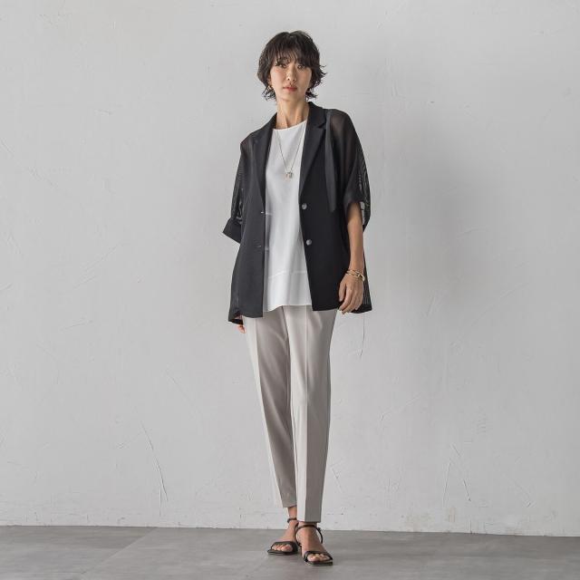 ラエフ（la．f．．．）/【大きいサイズ/新色追加】”カーデみたいに羽織れる”メッシュジャケット_12