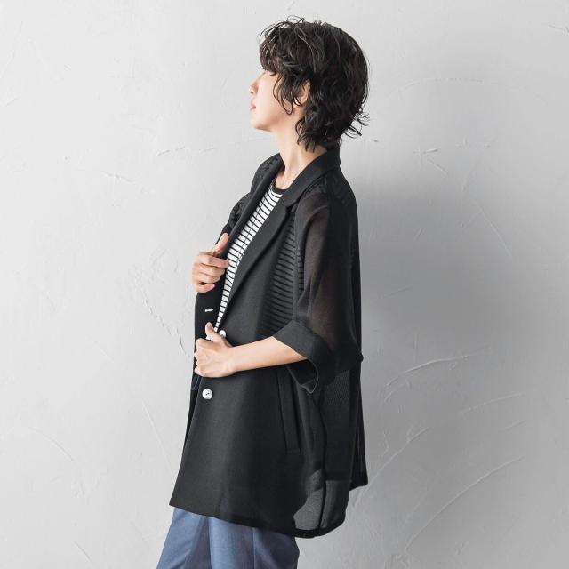ラエフ（la．f．．．）/【大きいサイズ/新色追加】”カーデみたいに羽織れる”メッシュジャケット_15