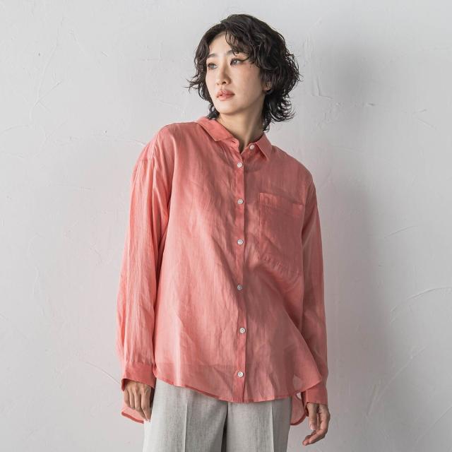 ラエフ（la．f．．．）/【大きいサイズ/新色追加】“洗える麻”トーンアップシャツ_6