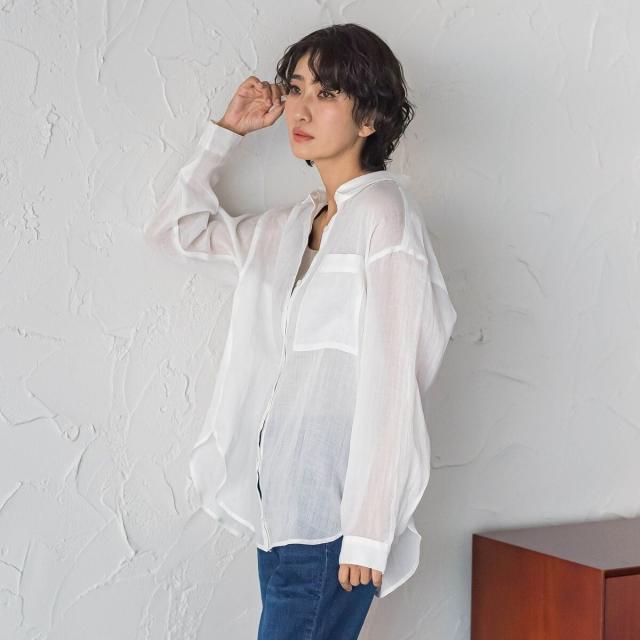 ラエフ（la．f．．．）/【大きいサイズ/新色追加】“洗える麻”トーンアップシャツ_12