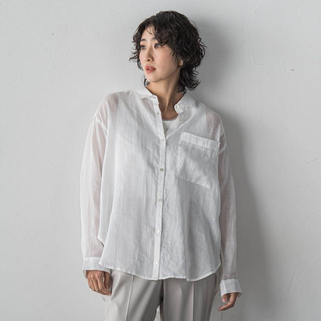 ラエフ（la．f．．．）/【大きいサイズ/新色追加】“洗える麻”トーンアップシャツ_17