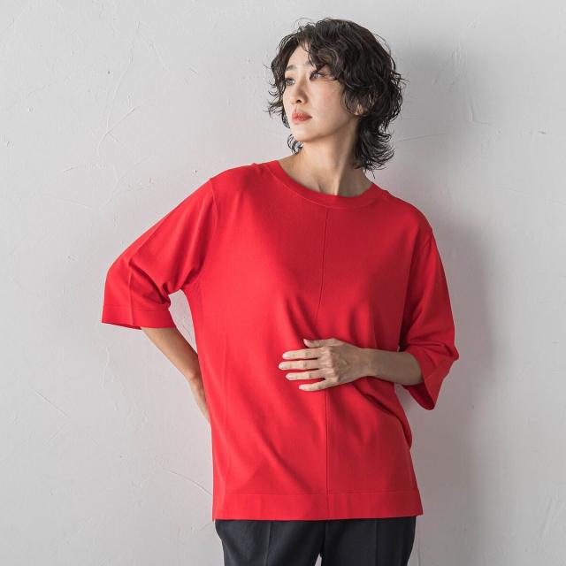 【NEW】ラエフ（la．f．．．）/【大きいサイズ/新色追加】Tシャツニット_16