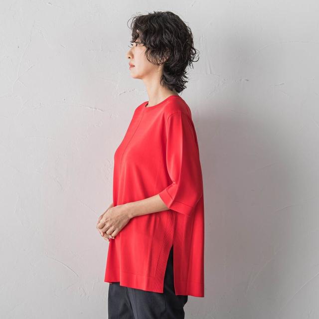 【NEW】ラエフ（la．f．．．）/【大きいサイズ/新色追加】Tシャツニット_17