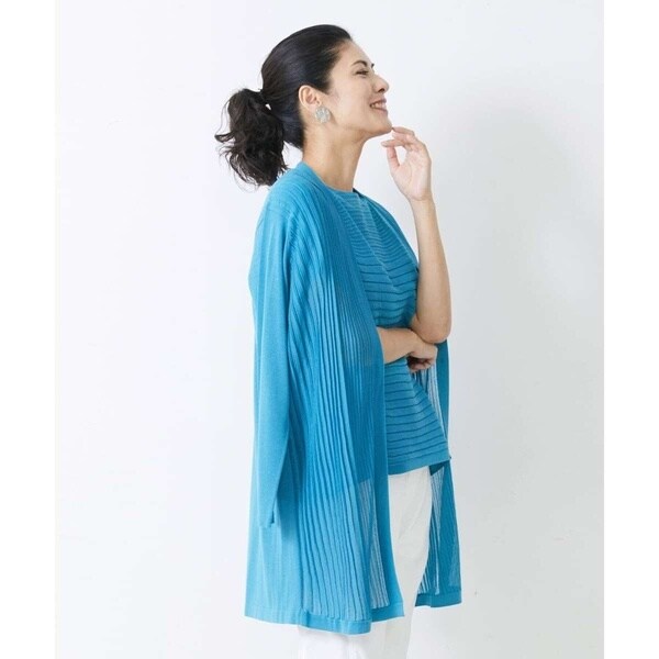 ジョルジュ・レッシュ/【セットアップ対応】シアーストライプカーディガン