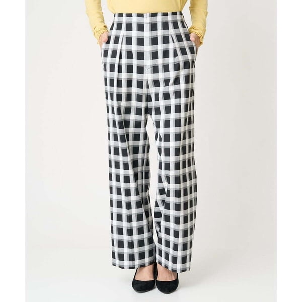 ジョルジュ・レッシュ（GEORGES RECH）/[日本製]ブロックチェックハイウエストタックワイドパンツの通販は 15,950円
