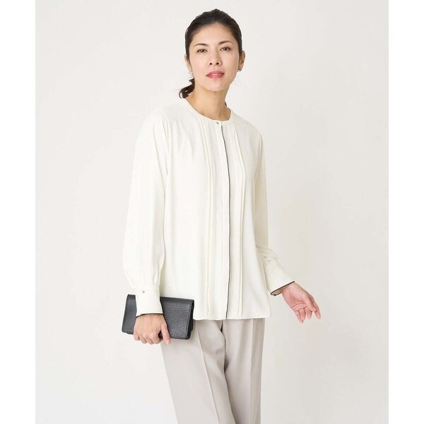 ジョルジュ・レッシュ（ES RECH）/[日本製]メロウラインジョーゼットブラウス