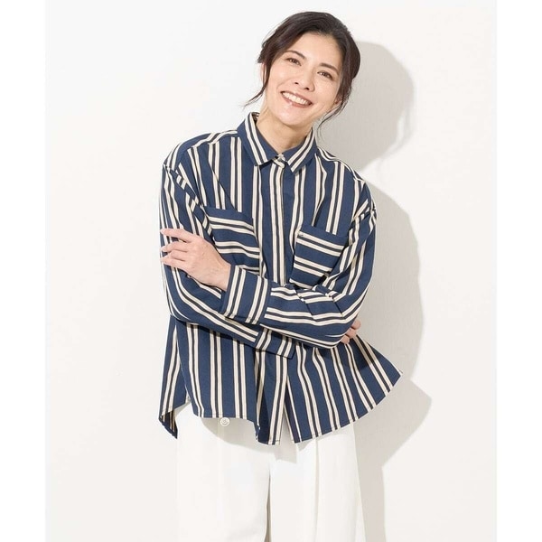 ジョルジュ・レッシュ（ES RECH）/[日本製/セットアップ対]ストライプシャツ羽織